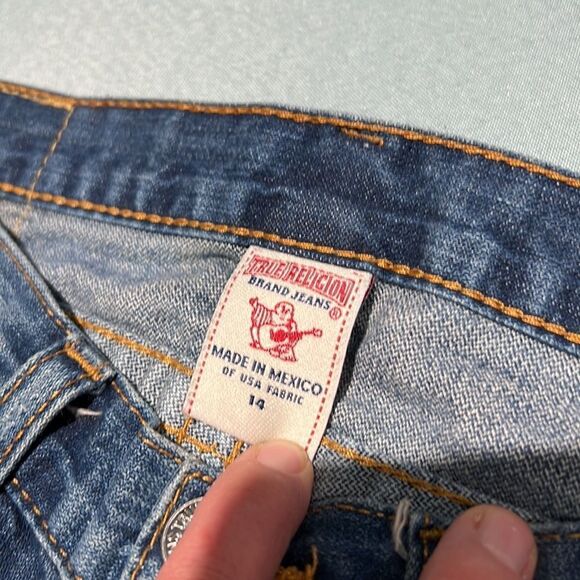 True Religion Boys Jack Distressed Straight Jeans Mid Rise D29 - Picture 8 of 11